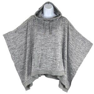 Athleta Blissful Poncho Hoodie Sweatshirt Women's Small‎ Heather Gray FS-1026